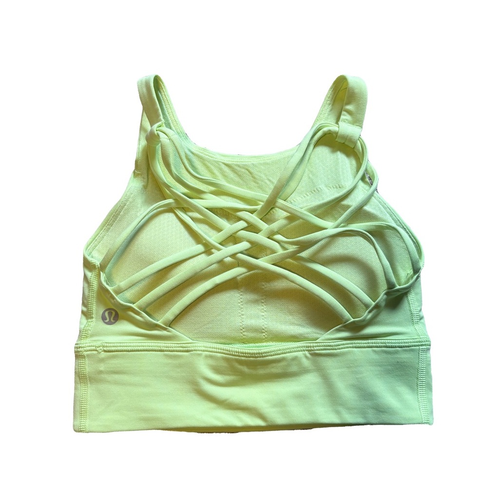 Lululemon sports bra in neon